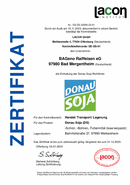 Zertifikat Donausoja