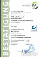 QS Zertifikat Schrotmühlen TBB BS 303